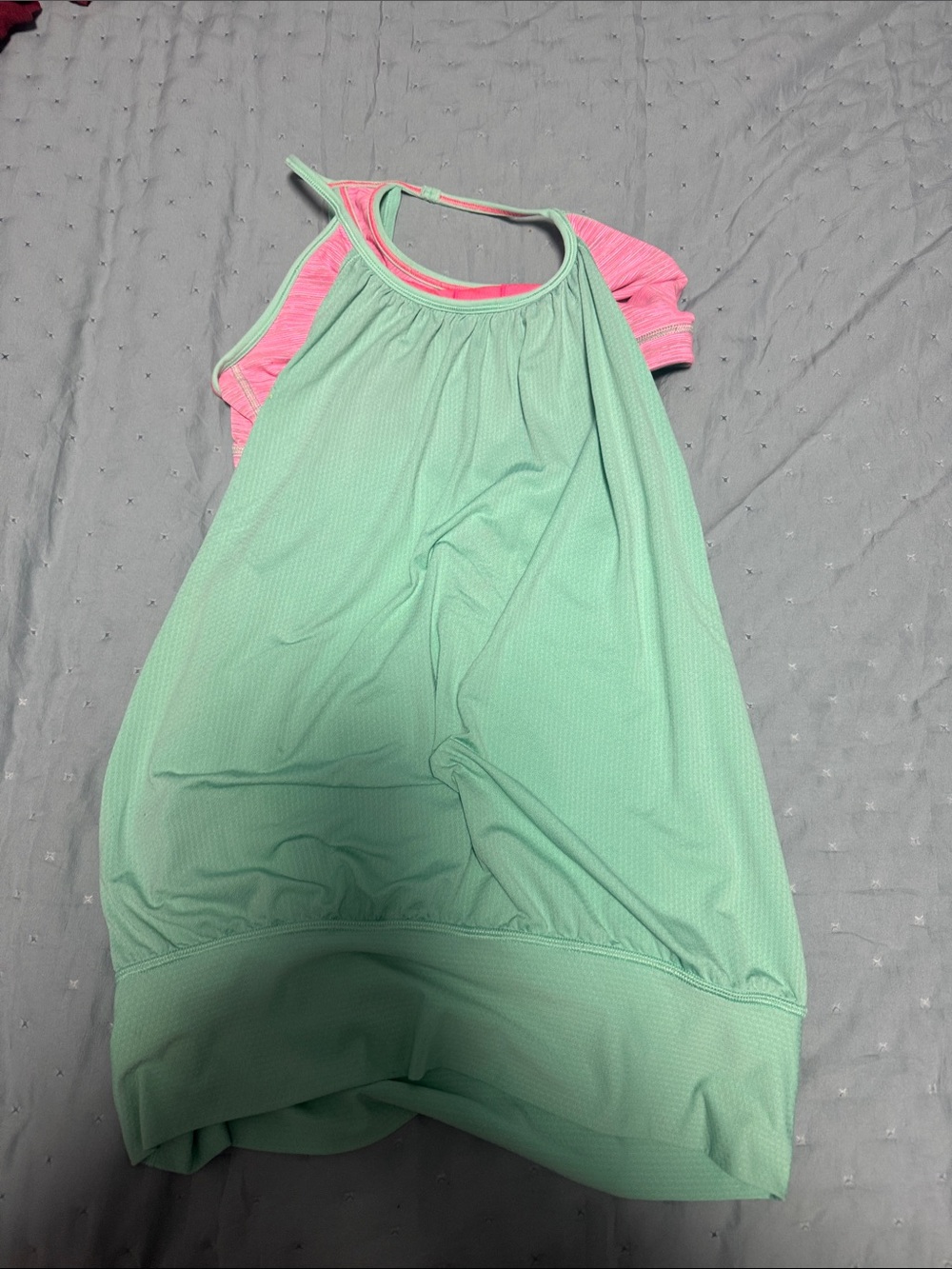 lululemon athletica Mint Green Tank with Pink Trim